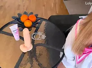 Young 18+ Girl with Small Tits and Cute Asian Look Goes Through Casting Interview, Showing Barefoot Fetish and Close-Up Cameltoe Spanking in Homemade Taboo Roleplay with Skinny Legs.