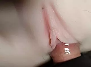 Im bored cum double penetration with toys in shaved big pussy close up on fuck doll
