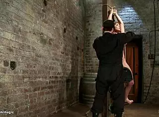 Big Tits Blonde Bound Hogtied And Mounted On Sybian For Rough Bondage Pain