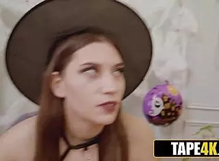 Three gorgeous brunette demon girls in cosplay costumes crave hardcore anal group sex to drain college student's massive cock