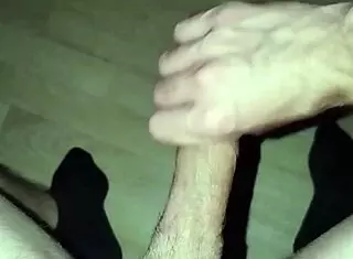 Hey, watch this huge cock solo massage and cum