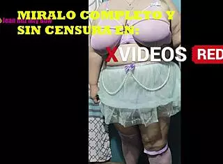 Hey check out this horny halloween trailer with big tits latina milf in fishnets