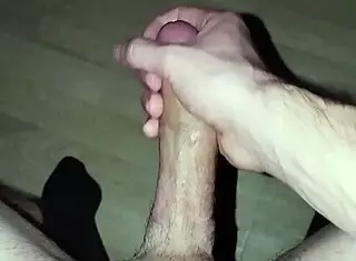 Hey, watch this huge cock solo massage and cum