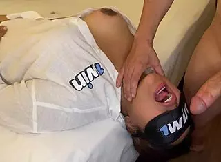 Stepson rams mouth and wet slit of horny milf in taboo homemade encounter