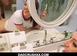 ginger teen 18+ maya kendrick in pov tooth-brushing moment