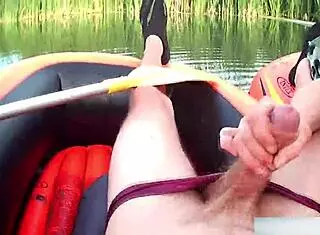 Whoa, that rafting handjob from the milf slut shocked me with my huge cumload?