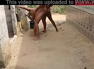 Hey, that African landlord's daughter got fucked hard while bathing with her ebony chubby girlfriend, total wild scene