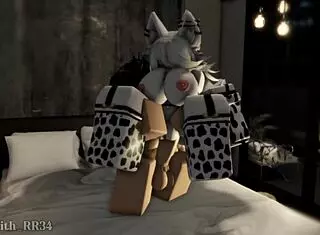 Pounding cute ass in cow costume during pov sex with follower part 2