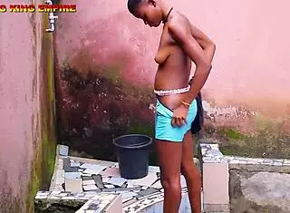 African Horny Slim Lagos Babe Sherry Bella Cheats with Naughty Big Shaft Ghetto Lord