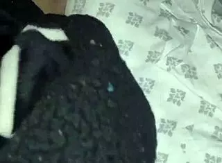 pack night four unfolds with amateur fetish feet play on bed in bedroom.