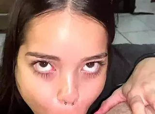 Debora Prado surprises with deepthroat blowjob yet shifts to reverse cowgirl ride before bed