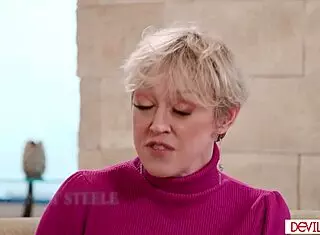 Teen stepdaughter watches her boyfriend deepthroat and fuck her big tits stepmom in voyeur old and young action