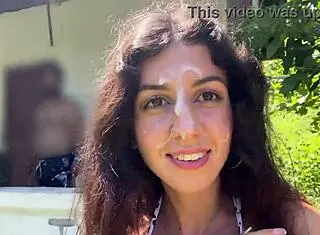 hottie sucks dick on public beach cumwalk with facial