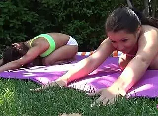 Cute Brunette Moans Wildly as Lesbian Friend Devours Her Wet Hairy Pussy!