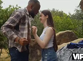 Woods Adventure With Cuckold Watching Big Black Cock Action!