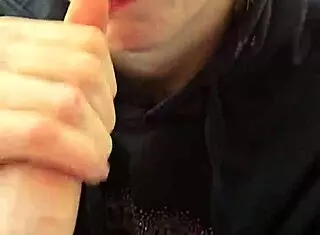 A Smoke Followed by an Unexpected Blowjob from Skinny Milf Wife