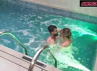 Dialogic She wanted to fight at the motel but after a good fuck in the pool she calmed down.