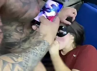 Wife fucks tattoo artist with muscular bodybuilder friend in mmf 3some. Cuckold husband watches gaping pussy humiliation.