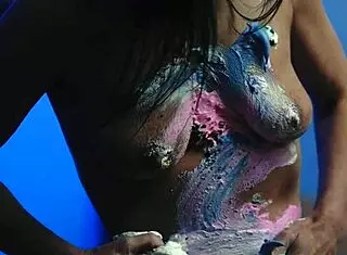 Messy Food Birthday Cake Girl!