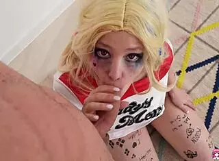 nicole murkovski, that lovely blonde teen 18+ in cosplay, moans loudly from deep anal thrusts. she rides cowgirl with her shaved wet pussy fingered close up while bent over in doggystyle.