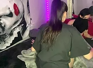 Intense Throat Action With Goth Girlfriend