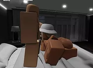 Roblox girlfriend gives me the best bedroom experience with her big tits