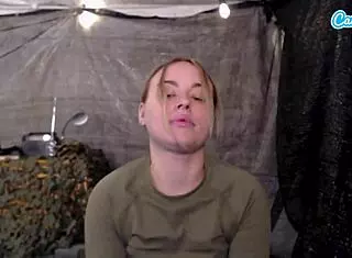 Naughty Big Booty Soldier Fingers Wet Pussy