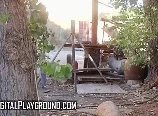 Kristen Scott Feels Thrilled Sucking Alex Jones Huge Dick Outdoors In Forest Before Riding It