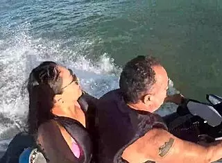 Beach Jet Ski Madness With Sexy Big Ass Brazilian Latina Teen In First Time Long Hair Adventure