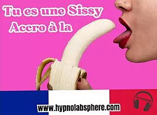 Sissy france undergoes sensual hypnosis to crave penis in full feminization journey