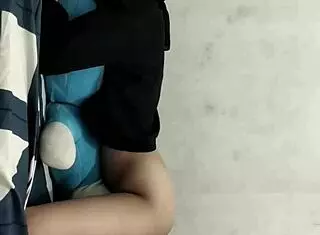 Skinny Asian teen beauty squirts in female ejaculation orgasm during bent over doggystyle sex with ex-boyfriend