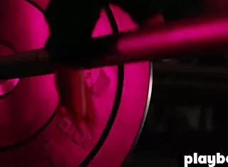 dead lifts session turns into hot striptease with amazing big tits asian milf model