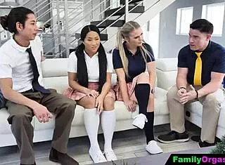 hey, those brothers are offering cash to bang their schoolgirl stepsisters hard