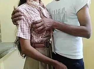 Indian desi village student fucks his 18 school girlfriend in the forest.. oops, with creampie?