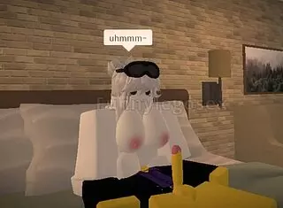 hey, check this out - roblox yellow husband is riding and fucking his hot big tits wife in cowgirl style, what a wild sex session 😈