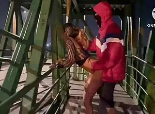 Wife Takes Two On The Via Dutra Walkway!