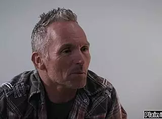 Two old guys lure teen 18+ into fucking them in 3some. They do deepthroat and ass licking in taboo dad and girl scene.