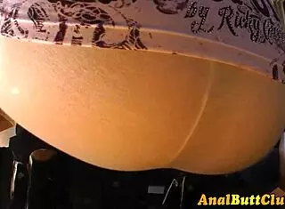 slut shoves big toy deep in gaping ass