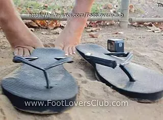 Unaware Latina Giantess Maria Crushes Snails In Candid Foot Fetish Dance