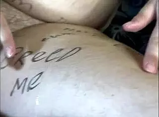 Random Short Video Compilation Features Pussy Creampies with Lewd Teasing and Body Writing