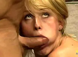 cute small-titty blonde teen takes that jacked repairman's monster cock deep in her ass for drilling