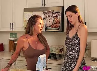 Hey stepdaughter Lily Jade, need help with that? Let mother in law Kayla Paige show you lesbian scissoring moves