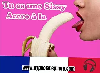 Sissy france undergoes sensual hypnosis to crave penis in full feminization journey