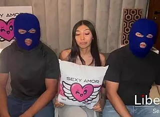 casting petite 18+ mexican girl chats with two technicians to fix her air conditioner