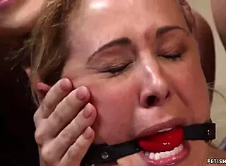 Blonde Lesbian Milf Group Anal Banged!