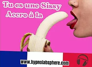 Sissy france undergoes sensual hypnosis to crave penis in full feminization journey