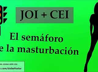 hey, ready for the red light green light jerk off game? she asks in spanish