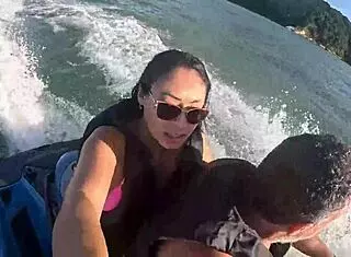 Beach Jet Ski Madness With Sexy Big Ass Brazilian Latina Teen In First Time Long Hair Adventure
