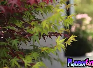 beautiful blonde teen sky wonderland elegantly displays her slender curves outdoors