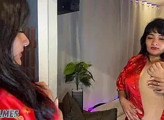 Sai com meu vizinho e ele me comeu no pelo features big ass latina riding in cowgirl with interracial creampie in lingerie.